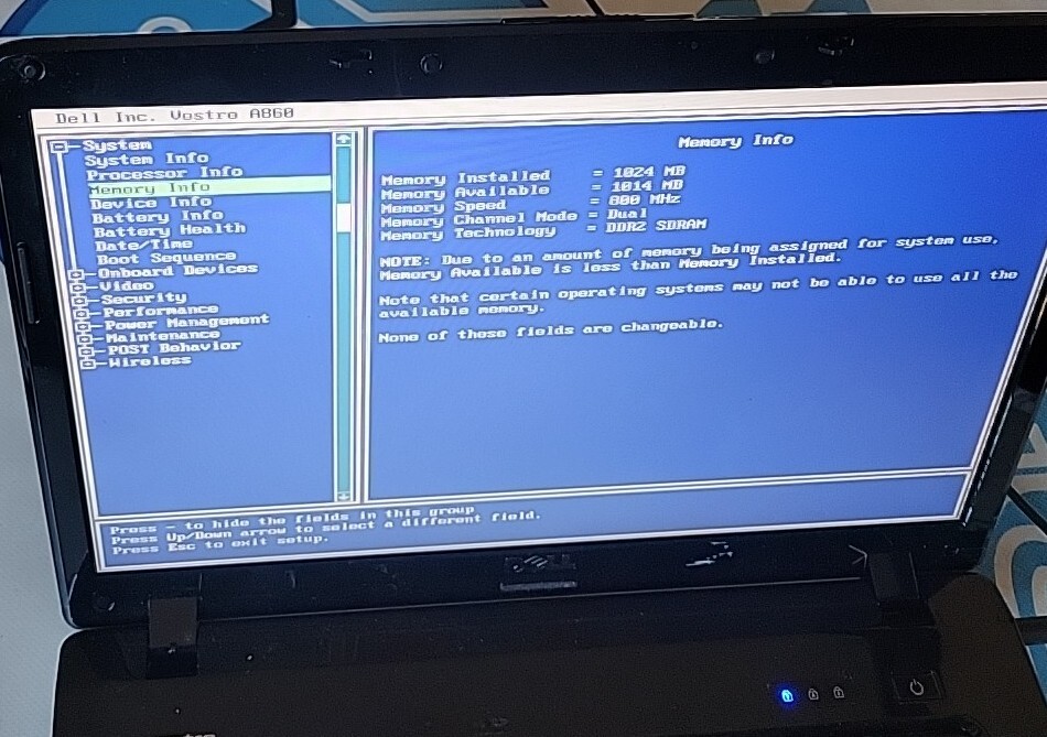 Dell Vostro A860 15.6″ Intel Celeron 2.13GHz 1GB RAM 160GB HDD w/ AC *No OS