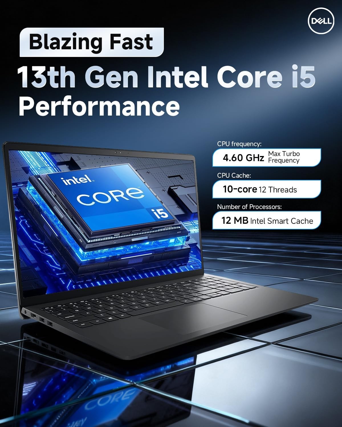Dell Laptop Inspiron 15 Touchscreen, 15.6″ FHD Intel 10-Core i5-1334U Copilot AI