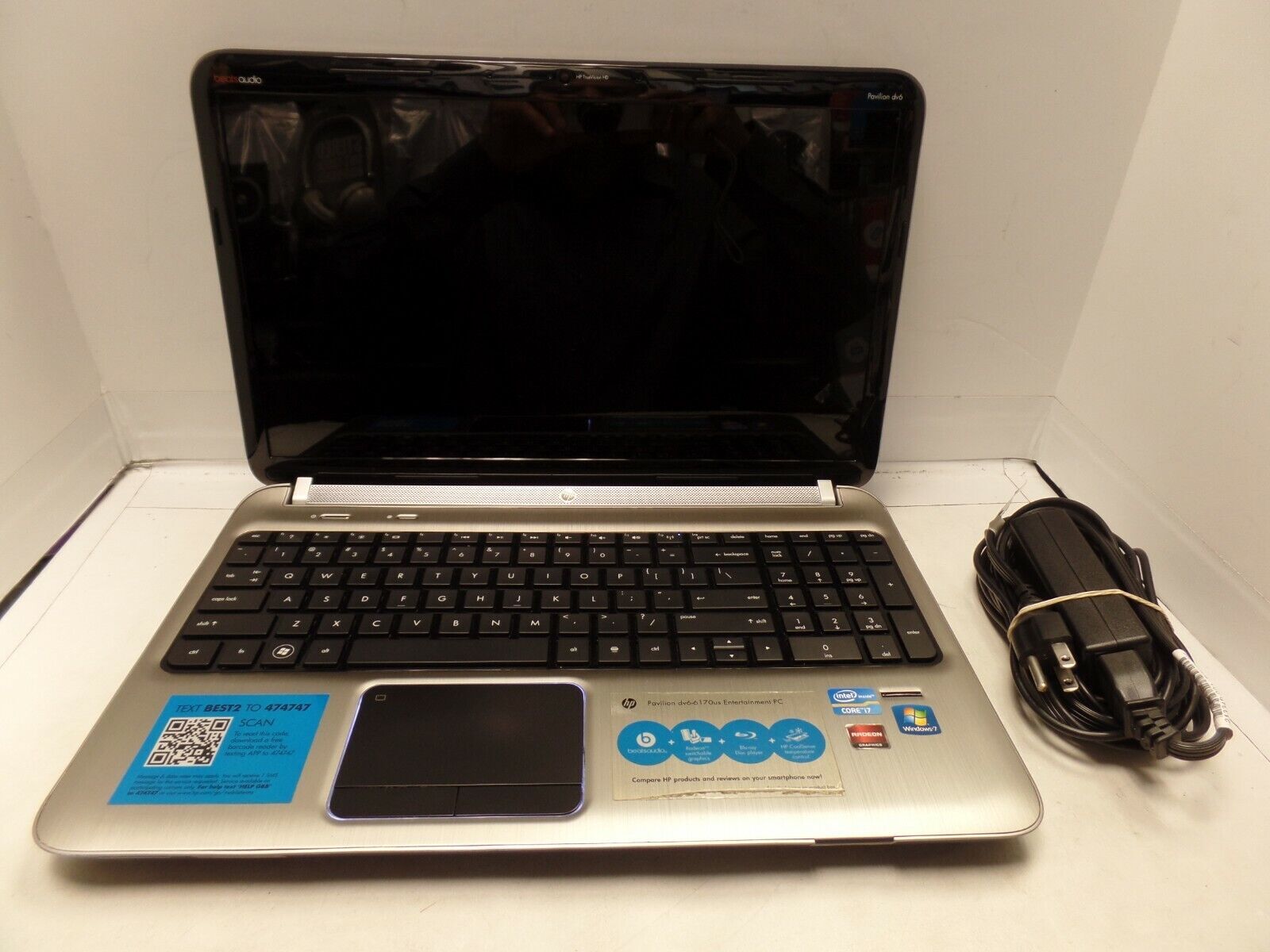 Brushed Aluminum 15.6″ HP Pavilion DV6-6170US 2.0GHz i7-2630QM 6GB 750GB Win10
