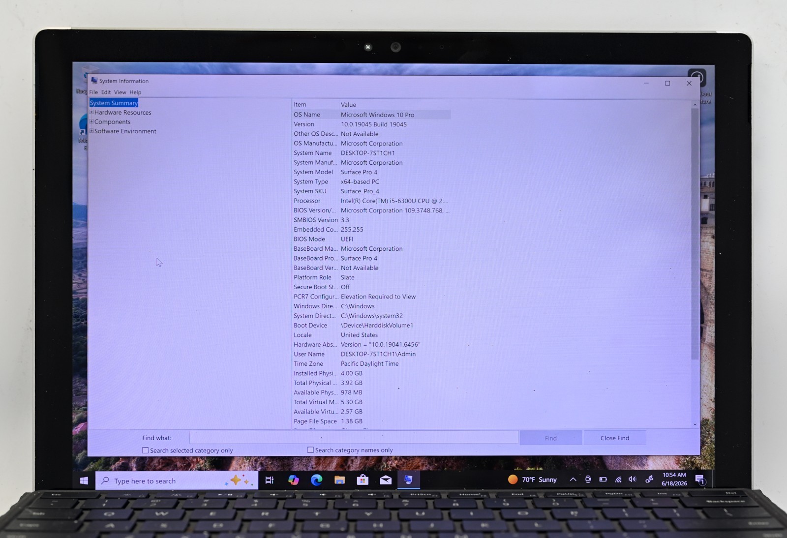 Microsoft Surface Pro 4 i5-6300 2.4GHz 4GB RAM 128GB SSD BH: 46.8%