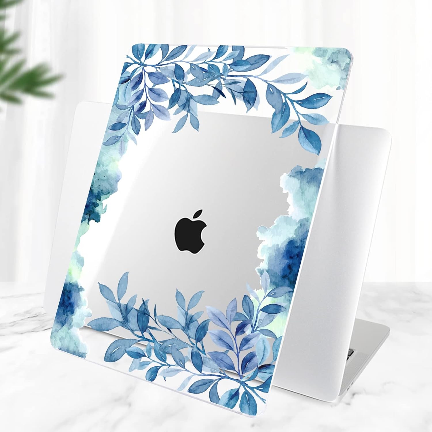 2021 2020 2019 2018 MacBook Air 13 inch Case A2337 M1 A2179 A1932, Blue Floral