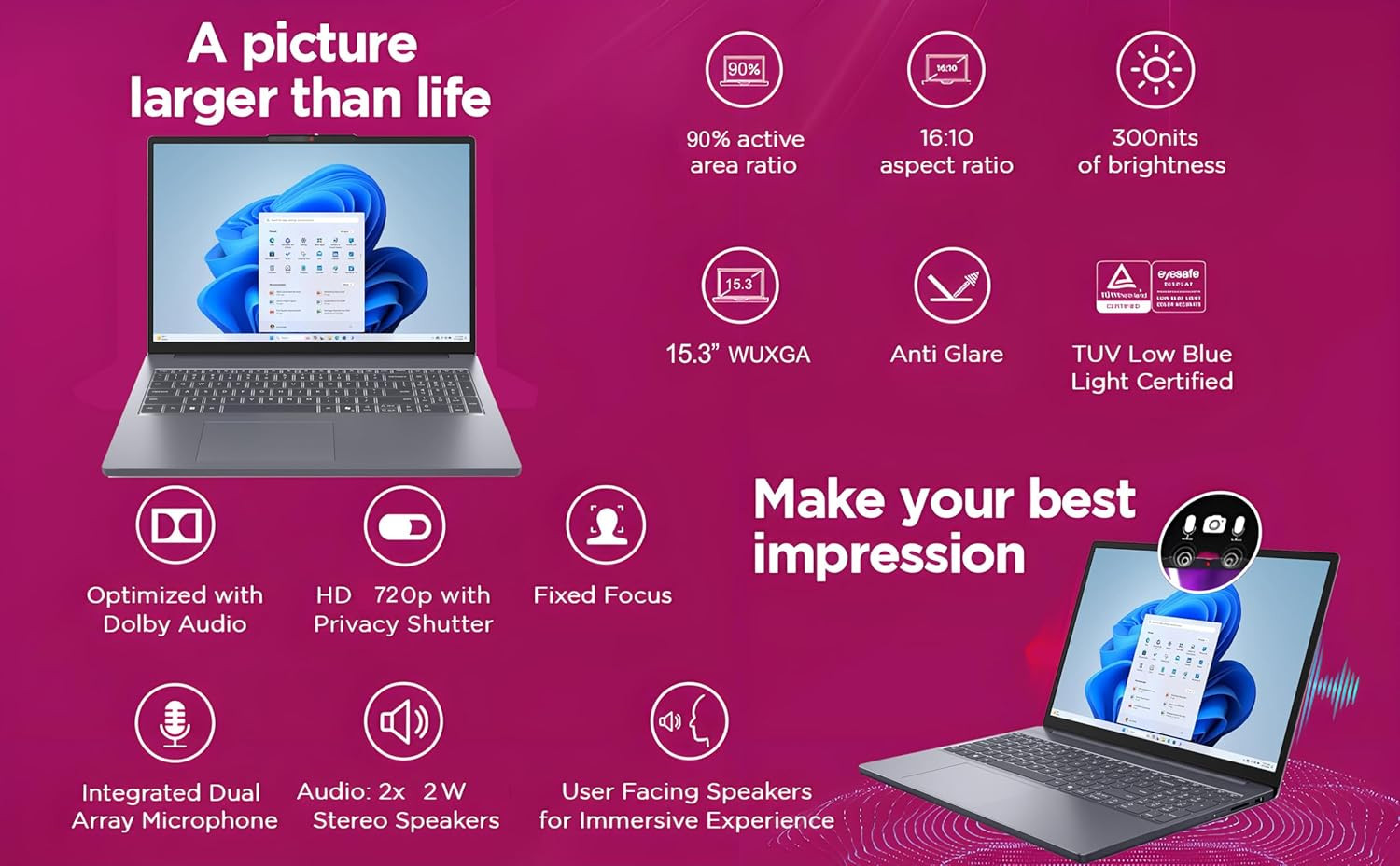 2026 Premium Business & Student Laptop, 15″ WUXGA Display with Microsoft 365, 13