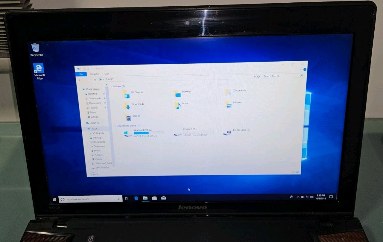 Lenovo Ideapad Y510P 15″ Laptop i7-4700MQ 8gb Ram 1 TB HDD Windows 10 Home