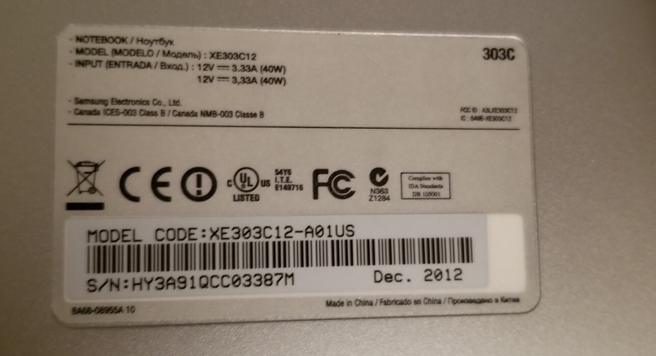 Samsung Chromebook XE303C12 11.6″ 16GB, Samsung Exynos 5 Dual (No Power Cord)