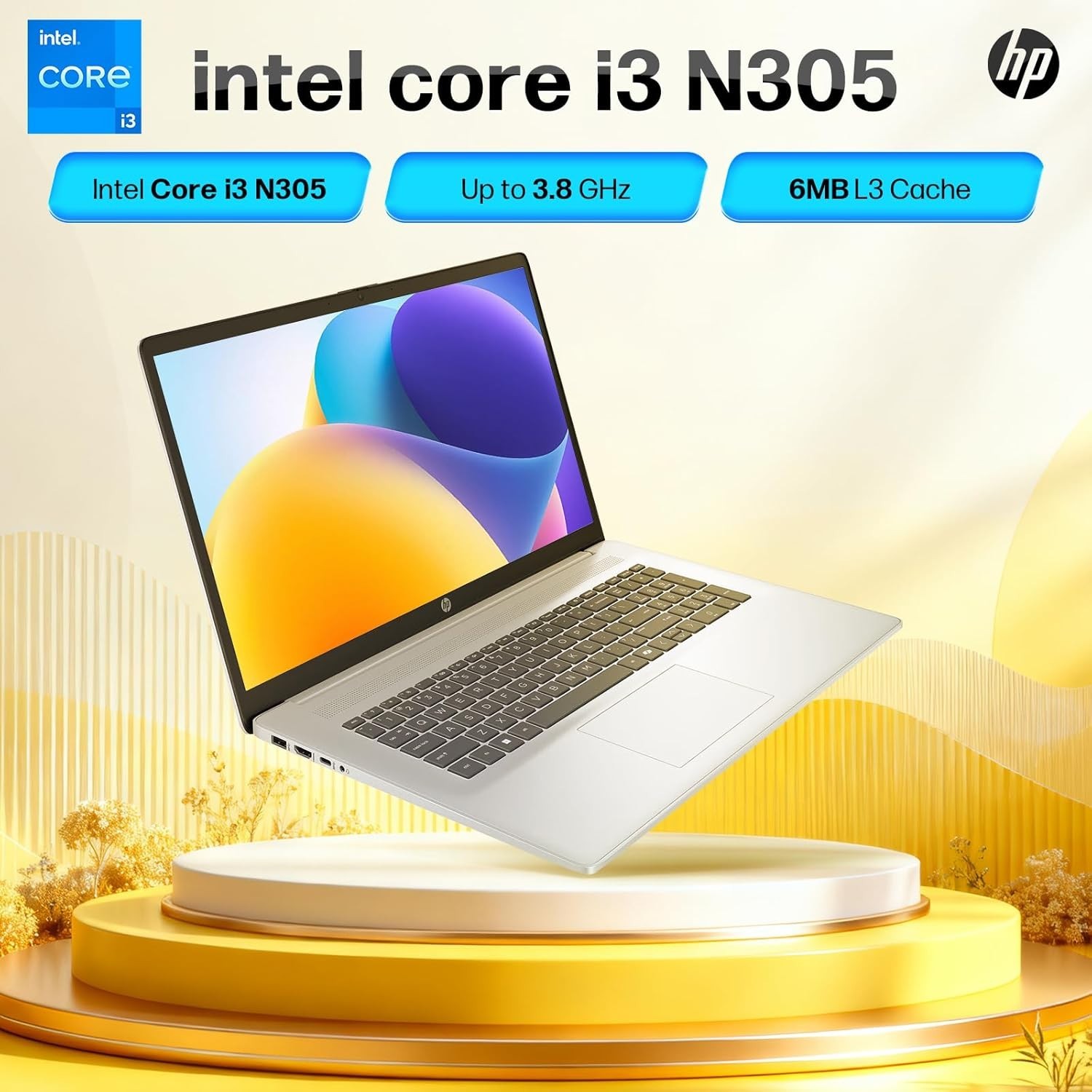 HP 17.3″ FHD Laptop, Intel Core i3-N305, 32GB RAM + 1TB SSD, Win11 Pro, Silver
