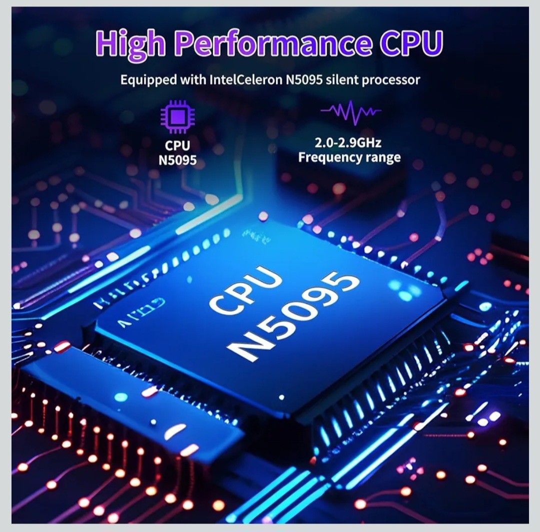 14.1in FHD IPS Laptop Intel Celeron N5095 8GB RAM 512GB SSD Wi-Fi BT