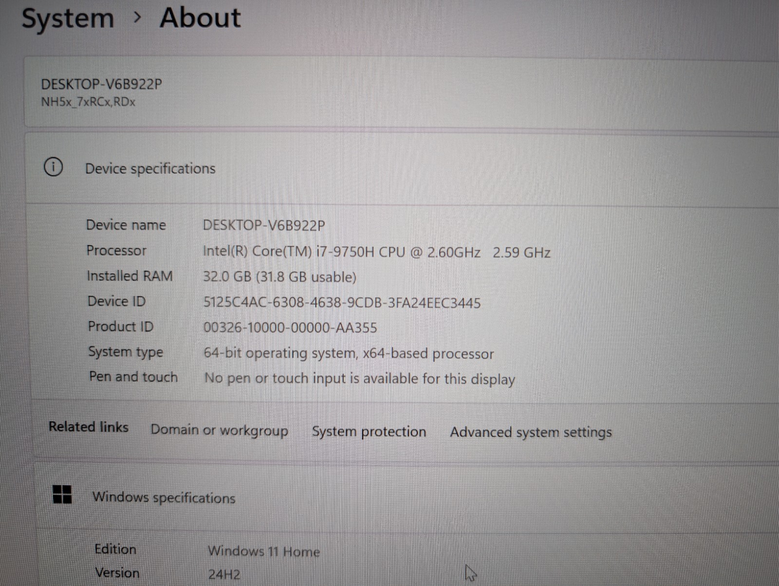 Clevo Sager NH58R | i7-9750H 32GB RAM 500GB SSD + 1TB HD | FHD@240Hz RGB Backlit