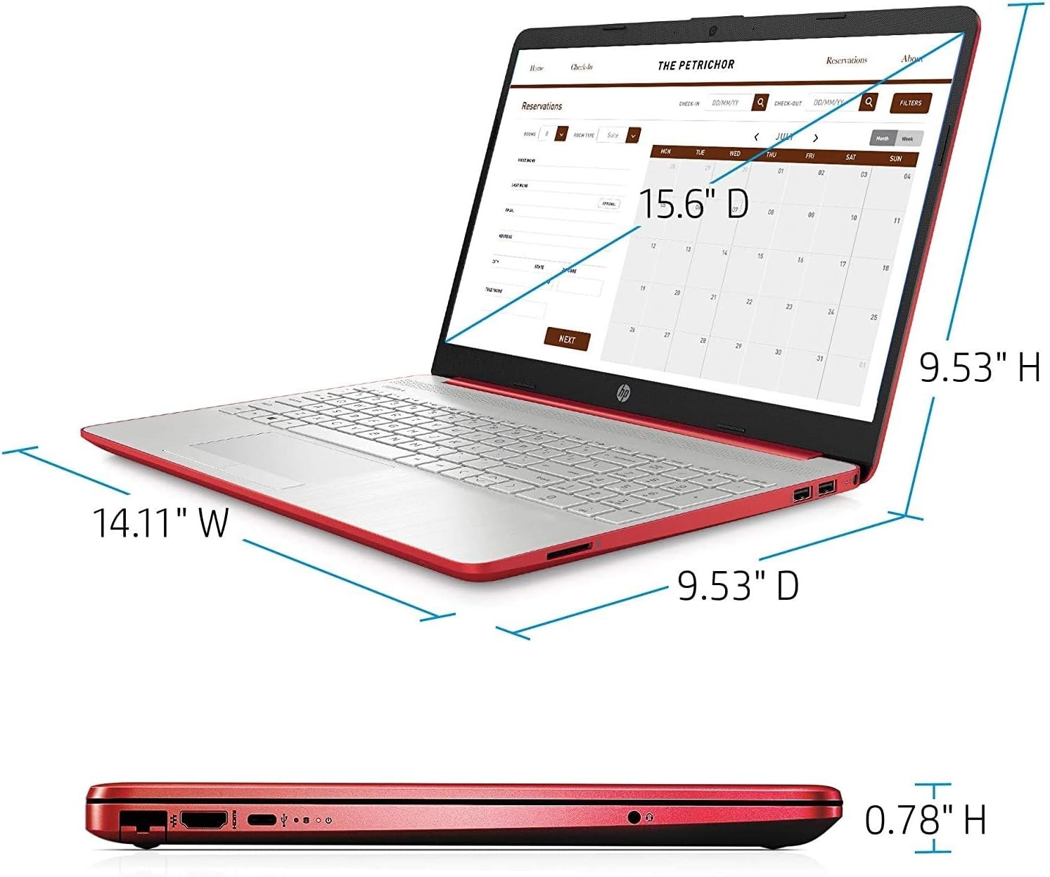 HP 15.6″ HD LED Laptop Intel Pentium Gold 6405U 4GB DDR4 RAM 128GB SSD Win 10