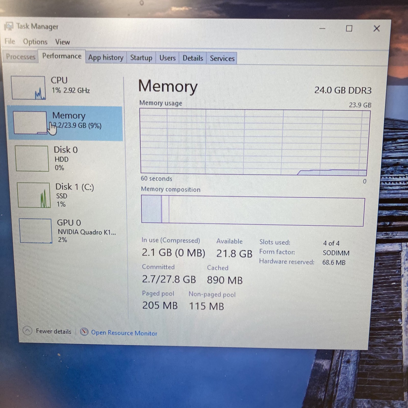 HP EliteBook 8570W Workstation i7-3630qm 2.4GHz 24GB RAM 120GB mSATA 1TB HDD