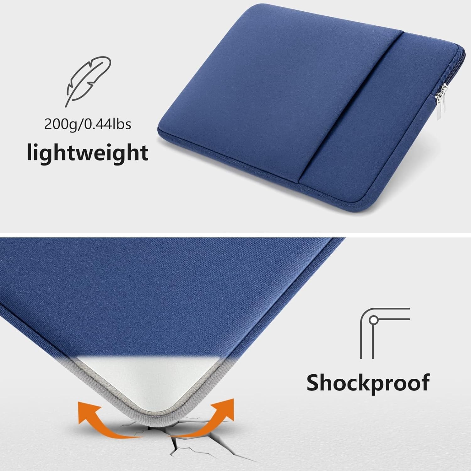 15.6″ Dell G15/Legion 15.6 Inch Chromebook Laptop Sleeve Protective Case, Navy B