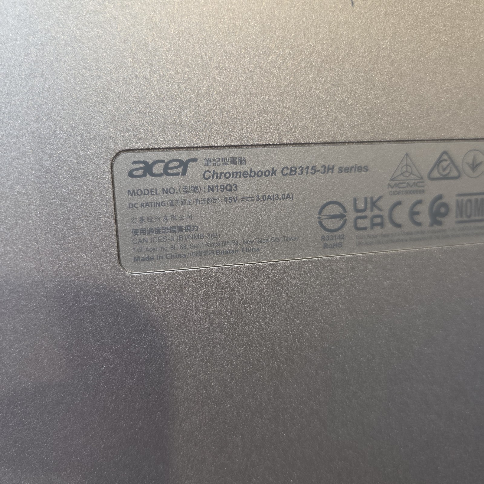 Acer Chromebook 315 CB315-3H N19Q3 Gray 15.6″ Laptop Chrome OS Case Included