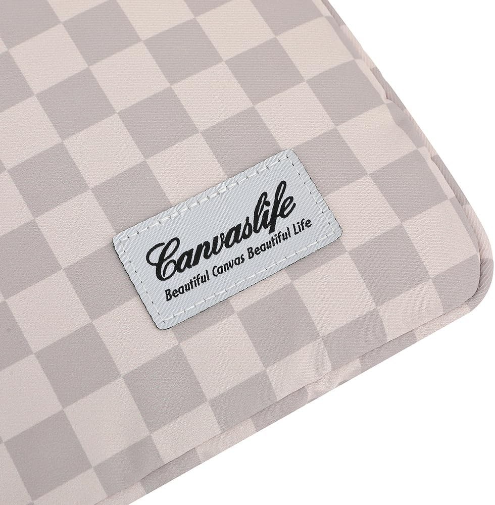 Neutral Checker Pattern Laptop Sleeve 15 Inch 15.6 Inch Waterproof Shockproof Ca
