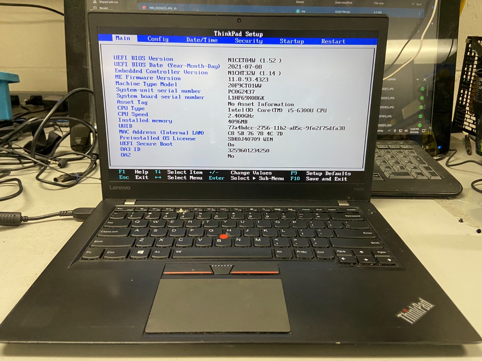 Lenovo ThinkPad T460S i5-6300U 4GB RAM *AS IS/BIOS* (NO SSD/OS/BATT) | LP510