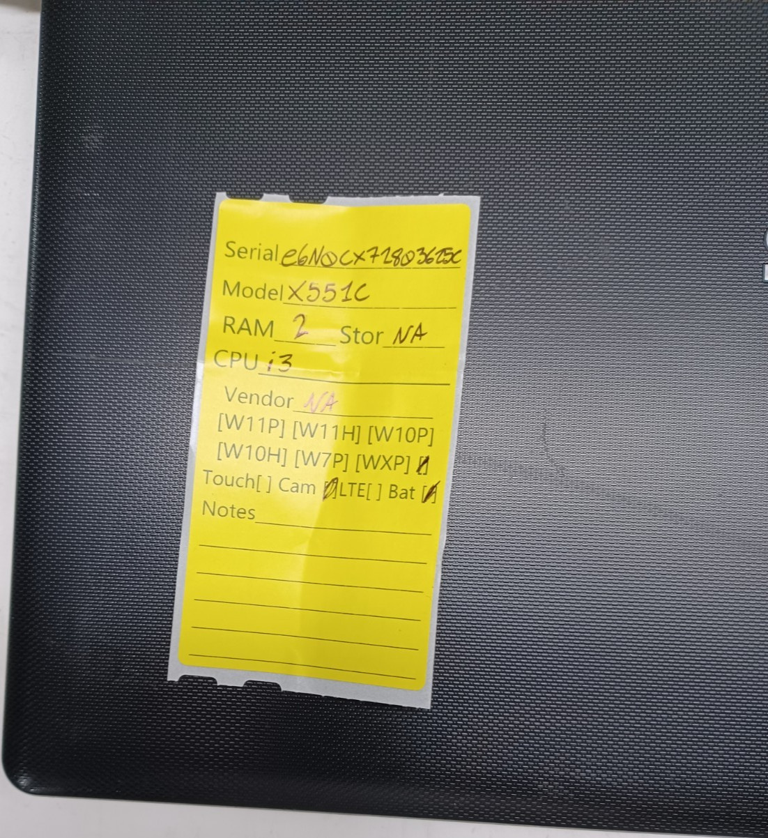 Asus X551C X551CA 15.6″ Laptop | Boots To BIOS As Is | For Parts or Repair No OS