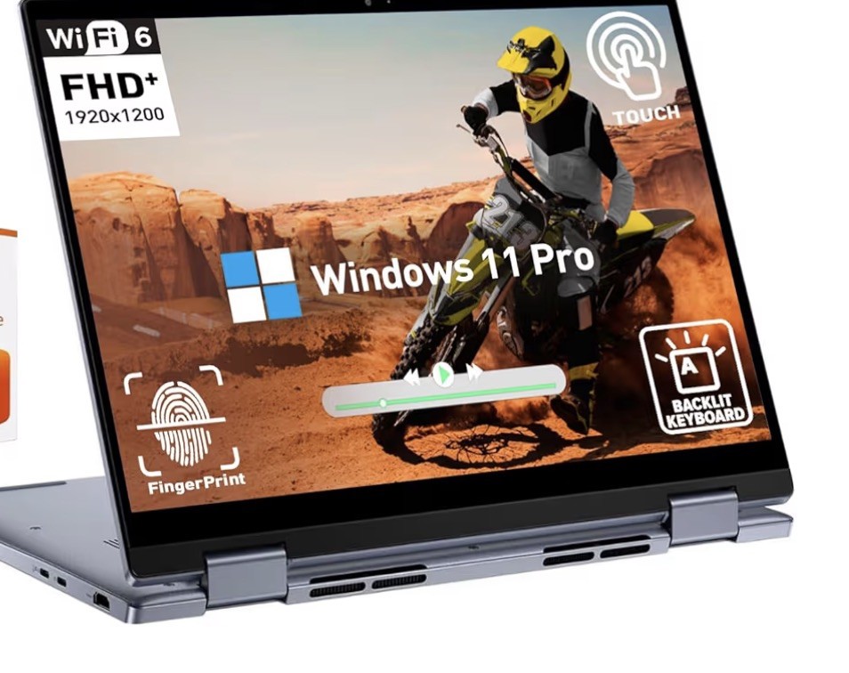 Dell Inspiron 14″(512GB SSD, AMD Ryzen 5 7000 Series, 4.50 GHz, 8GB) 2 in 1 grey