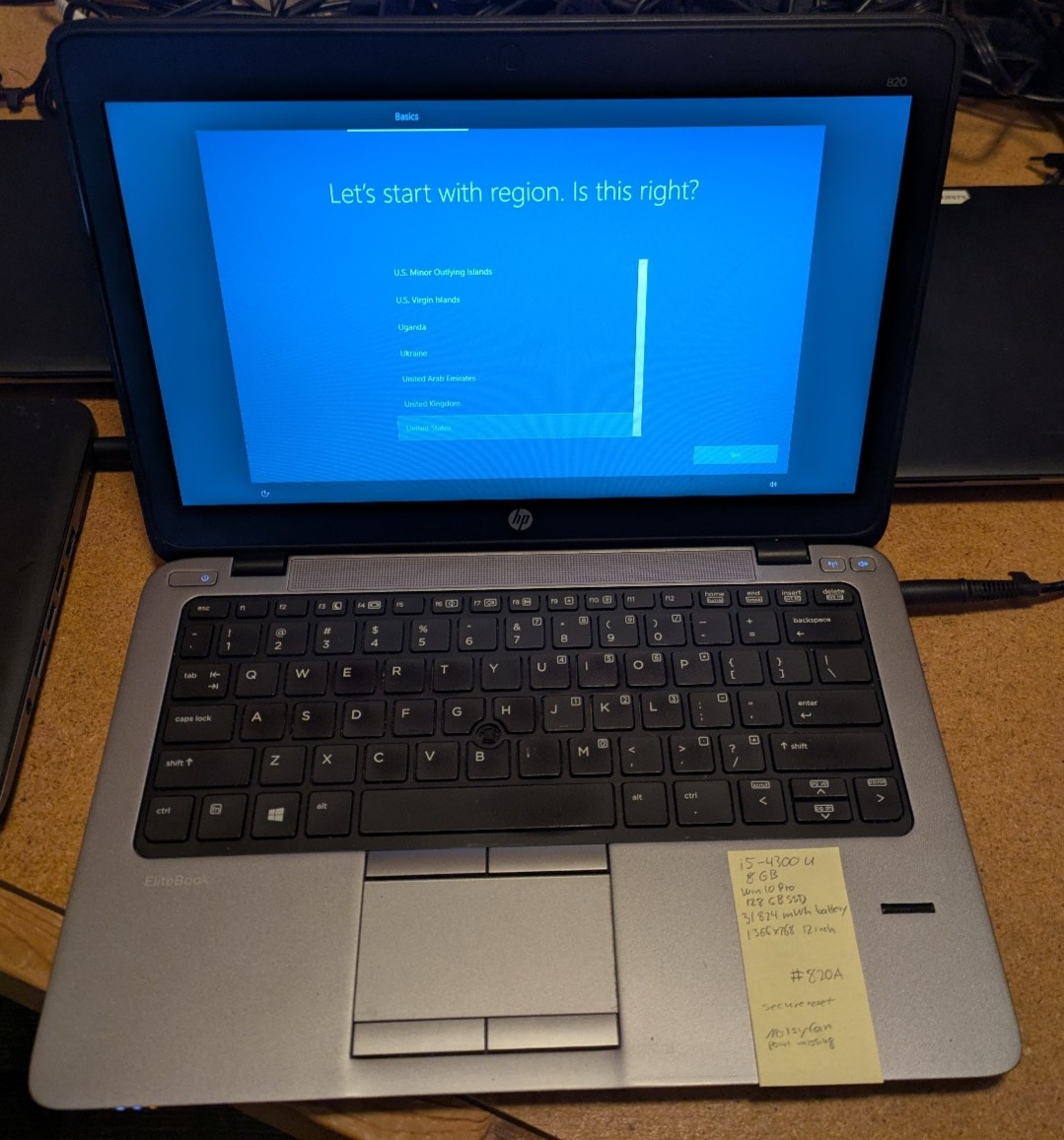 HP EliteBook 820 G1 Intel Core i5-4300U 8GB 128GB SSD W10 Pro – Grade B (#820A)