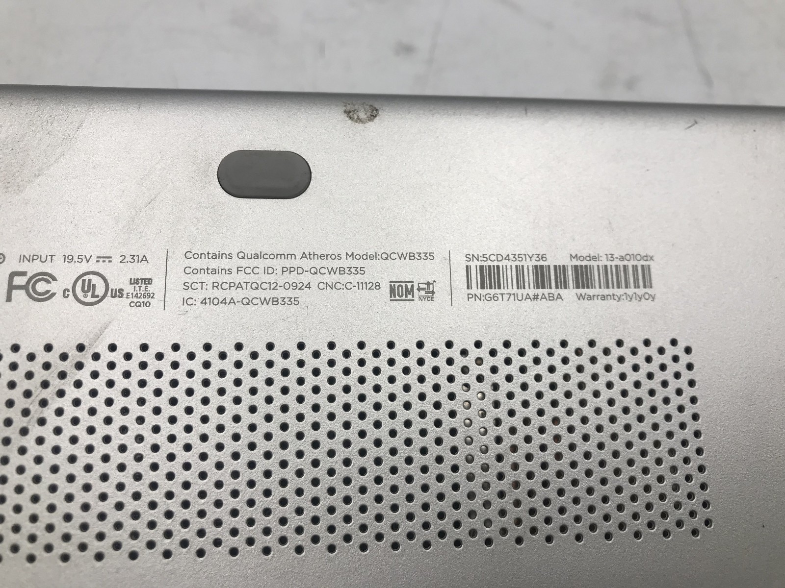 HP 13 A010DX – BOOTS TO BIOS – INTEL I3 4030U – 4GB RAM – NO OS – READ DESC – BB