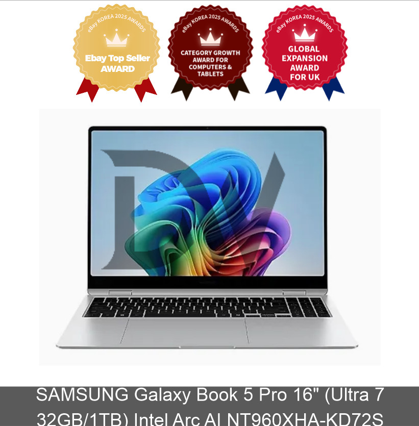SAMSUNG Galaxy Book 5 Pro 16″ (Ultra 7 32GB/1TB) Intel Arc AI NT960XHA-KD72S