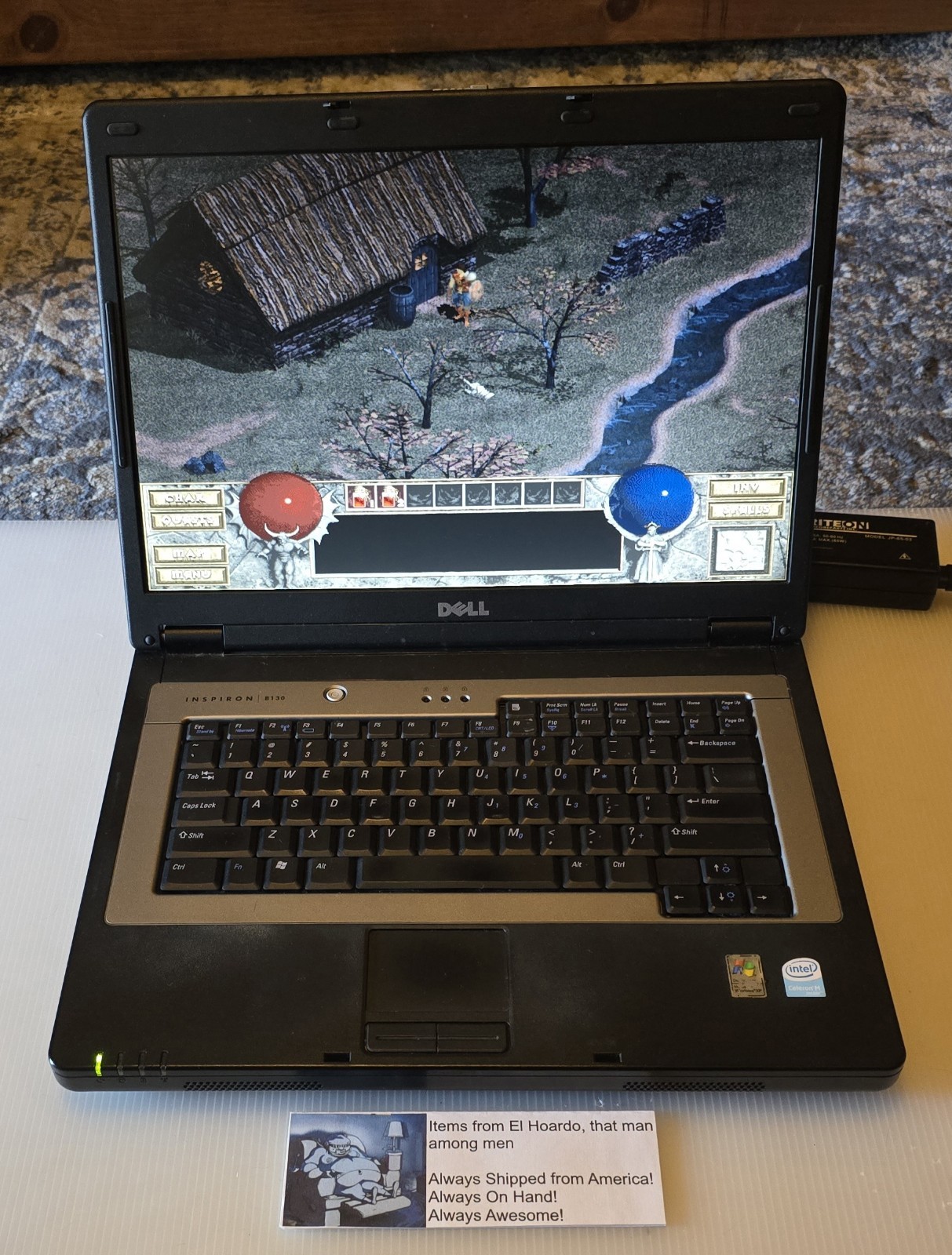 Dell Inspiron B130 Laptop 1GB Ram 40GB HDD 1.50 Ghz Celeron M Windows XP DVD