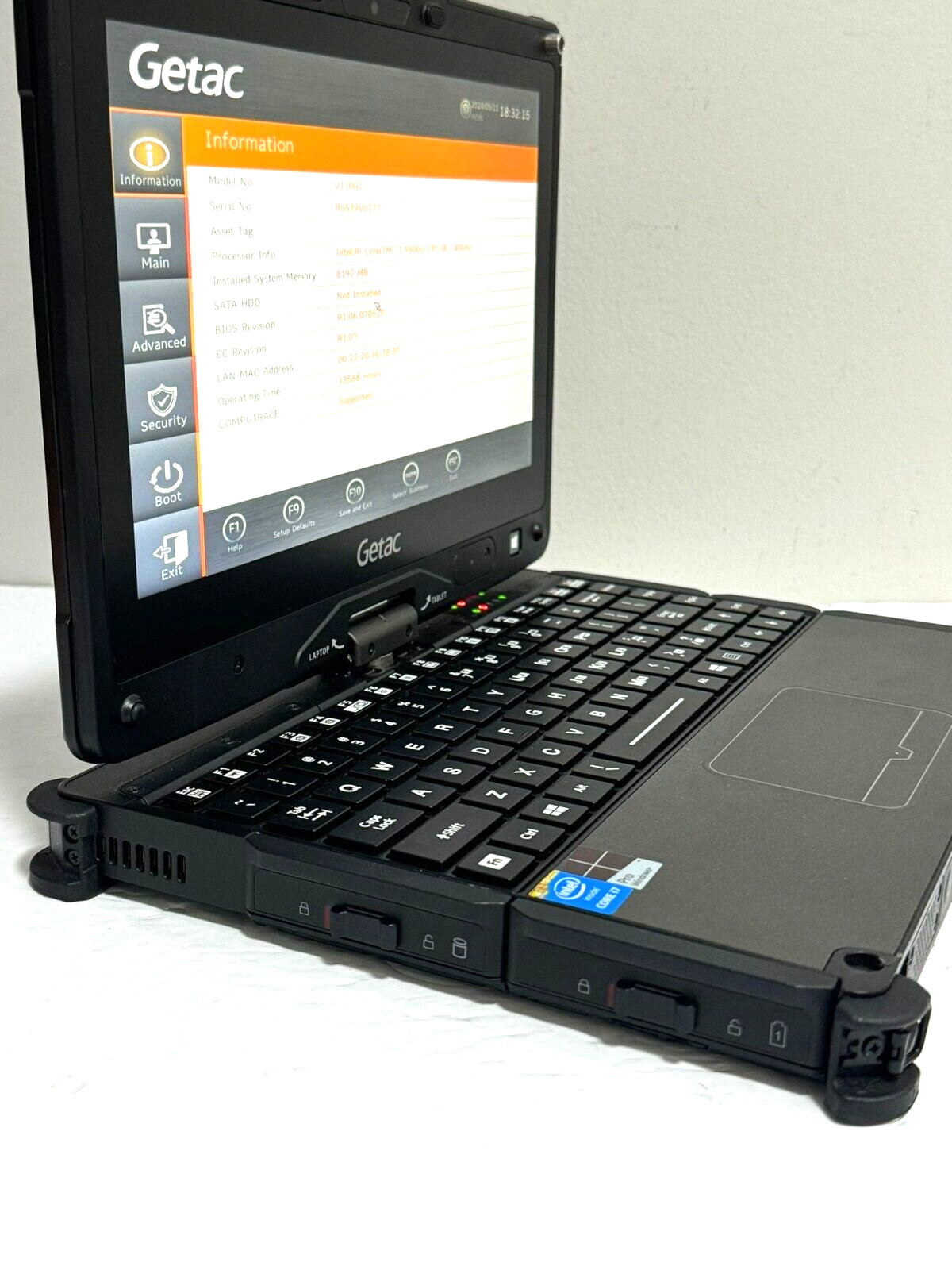 Getac V110 G2 i7-5500U 8GB Ram NO CADDY/NO SSD/NO Charger