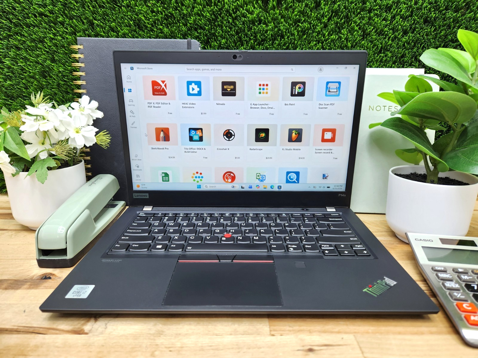 Lenovo ThinkPad P14s 14″ FHD i7-10610U 16GB 256GB SSD P520 GPU EXCELLENT BATT~