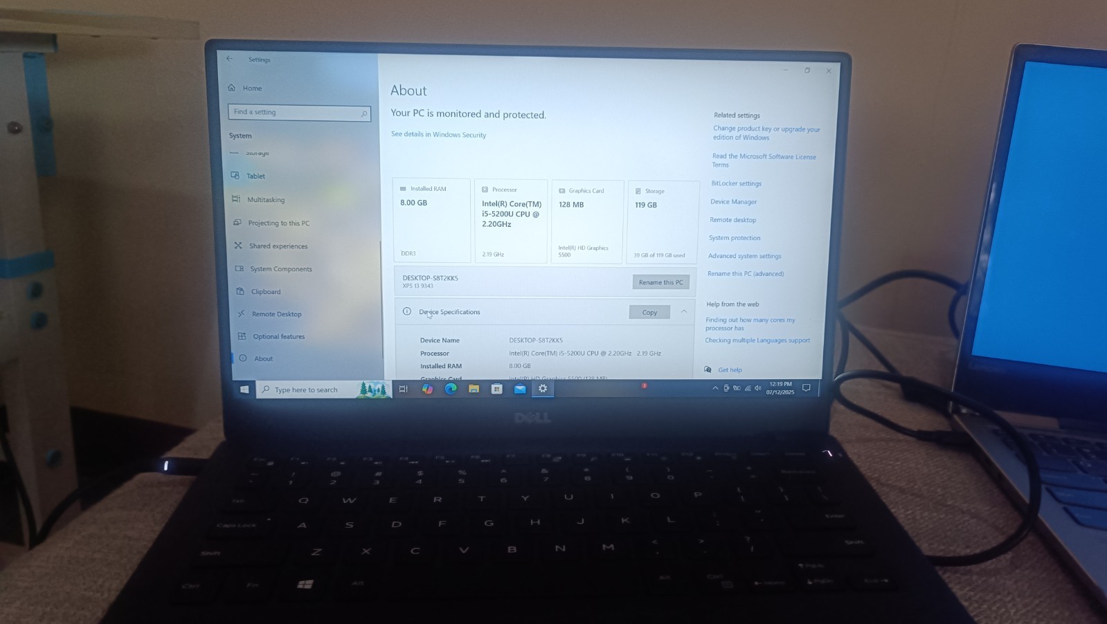 Dell XPS 13 9343 i5-5200U 2.20GHz, 8GB RAM 128GB SSD WIN 10 🔋 Good