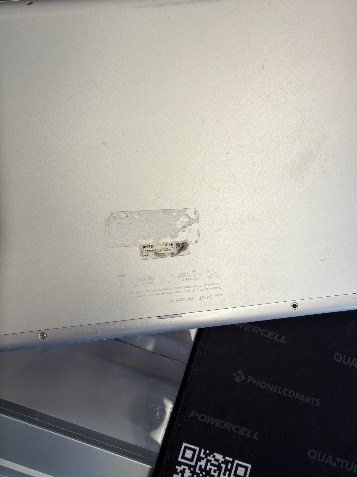 ASUS C434T silver laptop for parts or repair, READ DESCRIPTION