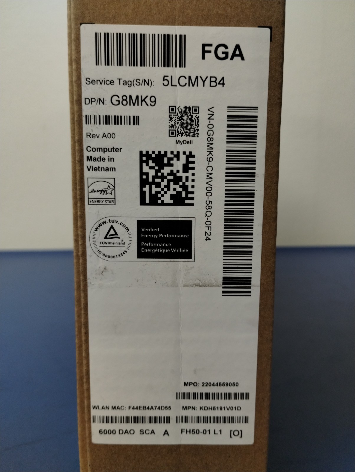 DELL 15 DC15255 G8MK9, AMD Ryzen 7 7730U, 2.00 GHz, 16 GB RAM, 512 GB NVMe SSD