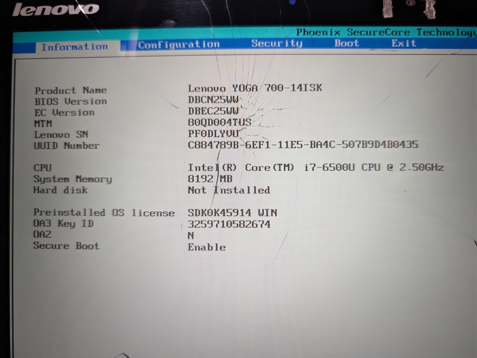 Read! Lenovo Yoga 700-14ISK 2-in-1 | i7-6500U 8GB RAM NO SSD | Backlit NVIDIA
