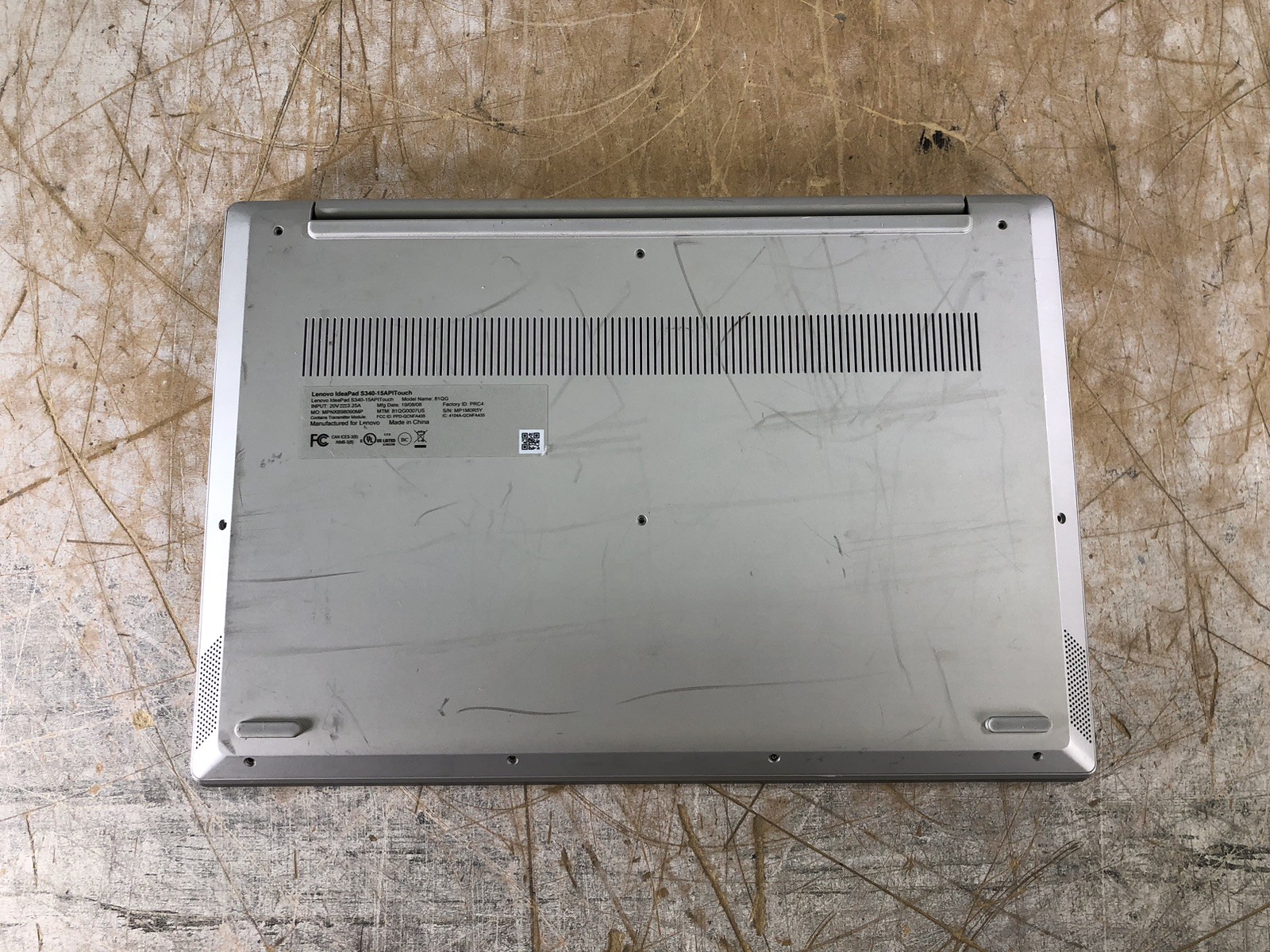 LENOVO IDEAPAD S340-15APITOUCH RYZEN 5 3500U @ 2.1GHz, 4GB RAM, NO HDD/OS