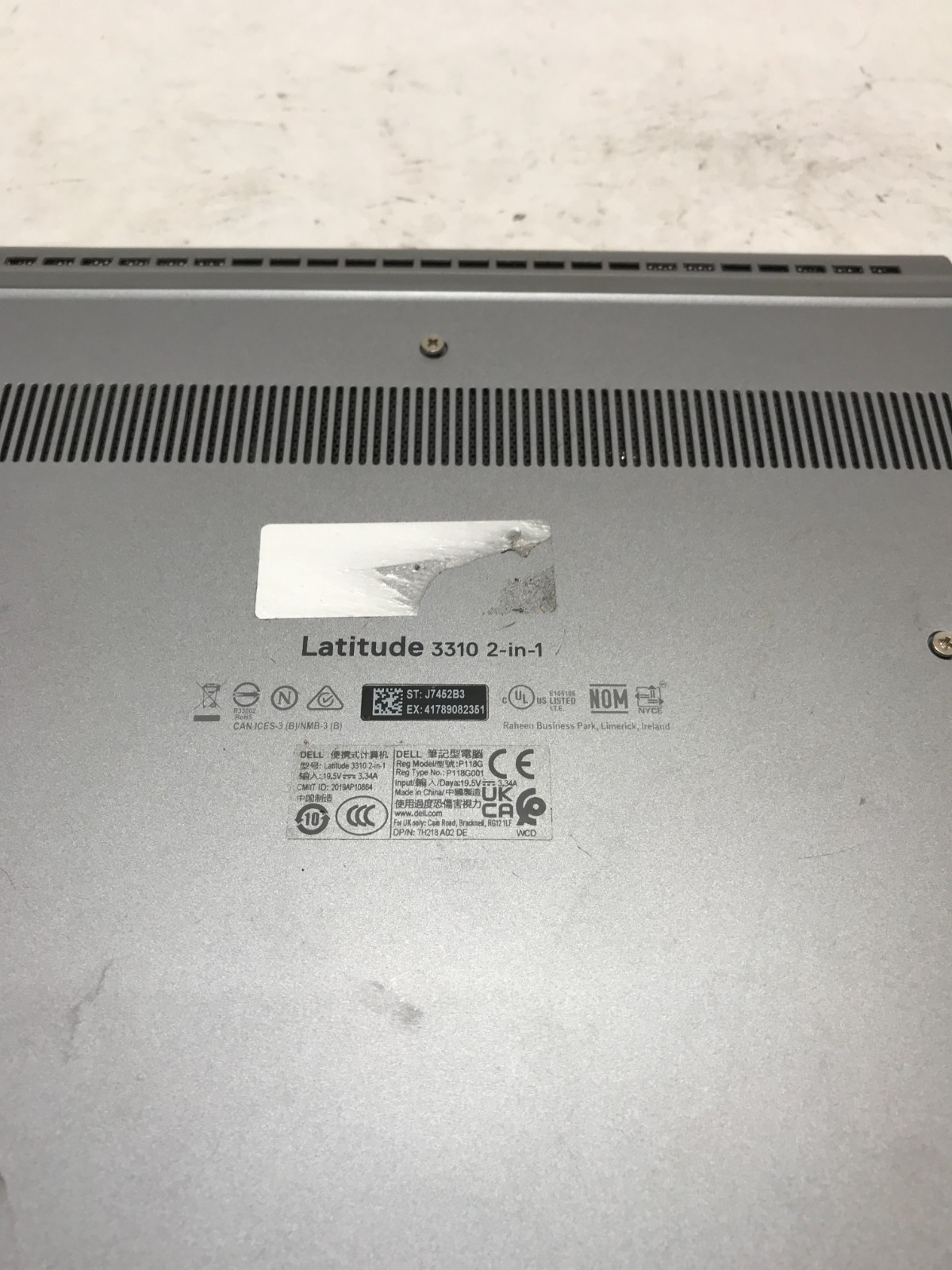 Dell Latitude 3310 2in1 13″ Intel Core i5 NO RAM NO SSD/OS For Parts AS IS! – DW