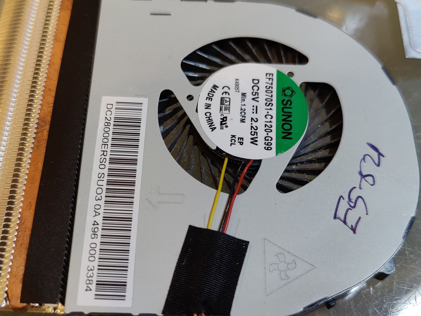 ACER E5-571 E5-521 E5-531 511 E5-551 HEATSINK FAN AT1550020F0 DC28000ERS0