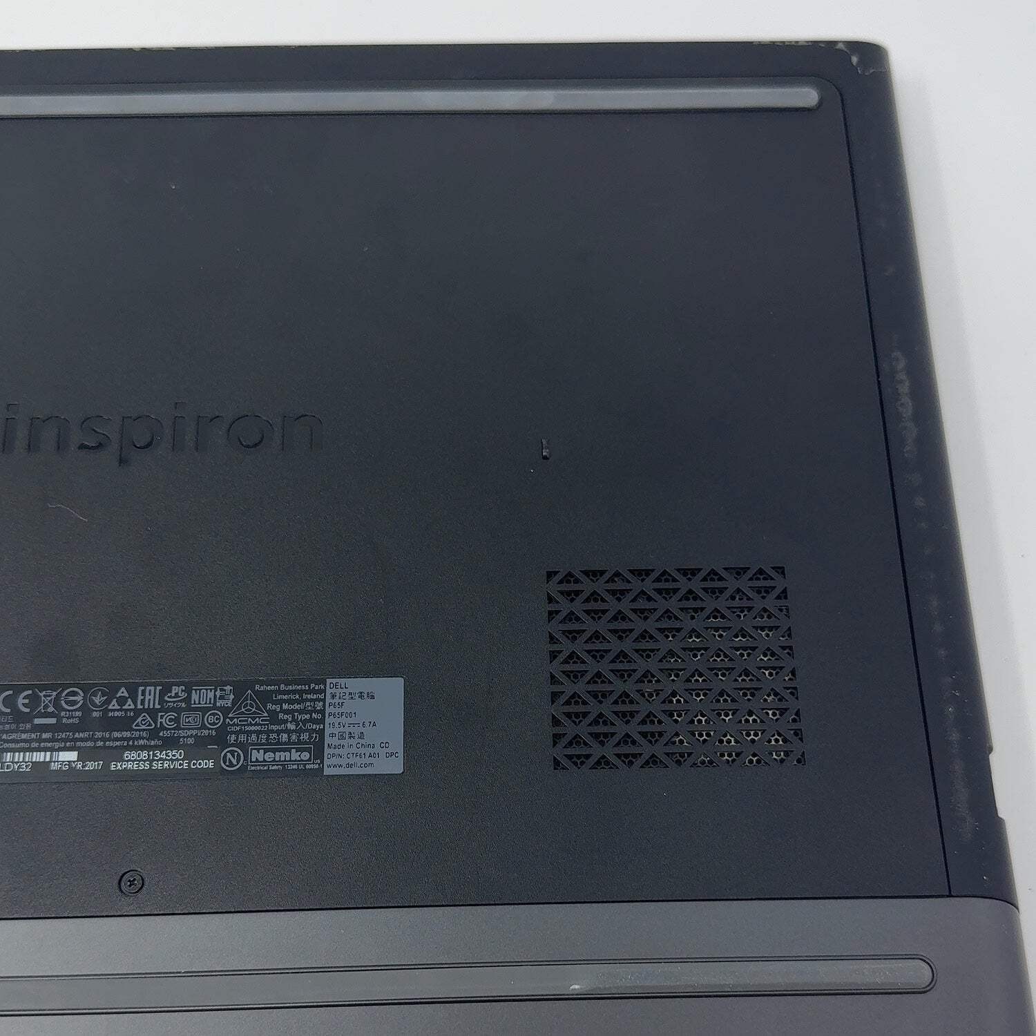 Dell Inspiron P65F001 15.6″ i5-7300HQ 2.5GHz 8GB RAM 1TB SSD GeForce GTX 1050