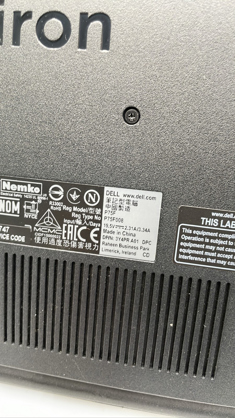 HP 14-fq0013dx Dell Latitude D630 & Inspiron 15 P75F Laptops For Parts Lot Of 3