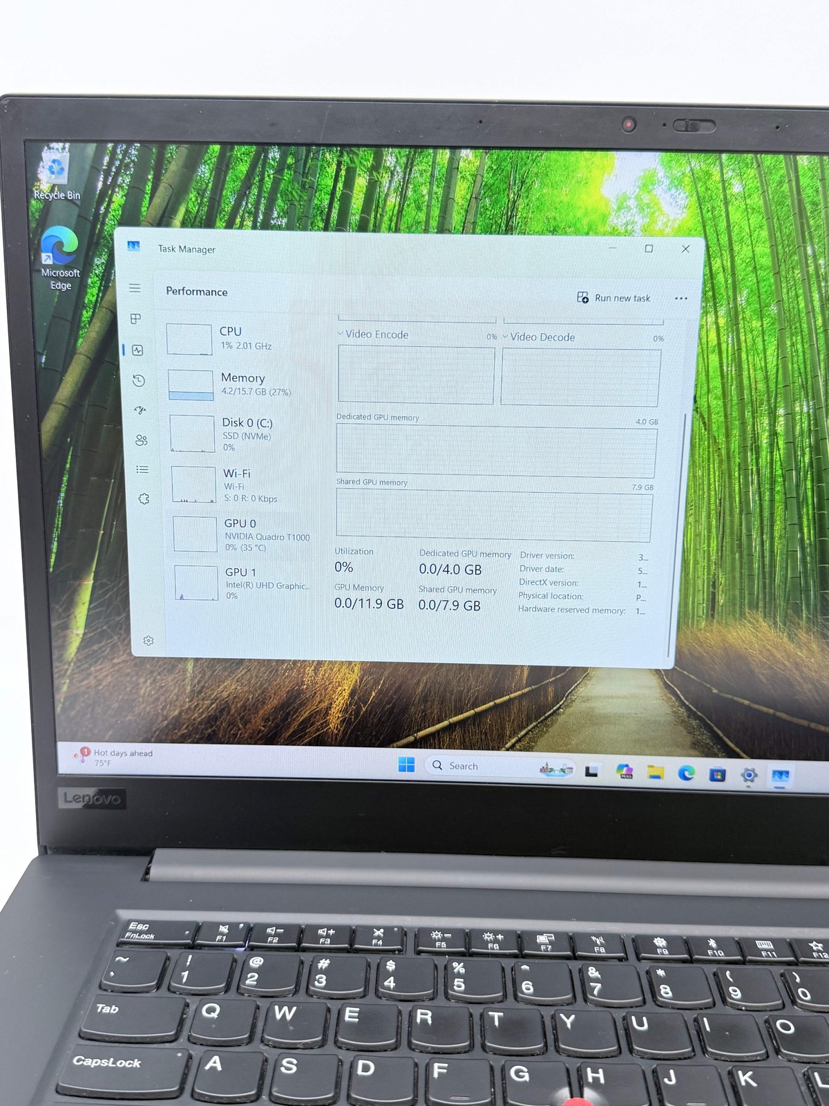Lenovo ThinkPad P1 Gen 2 16-inch Intel Core i7 9th Gen 16GB RAM 256GB SSD