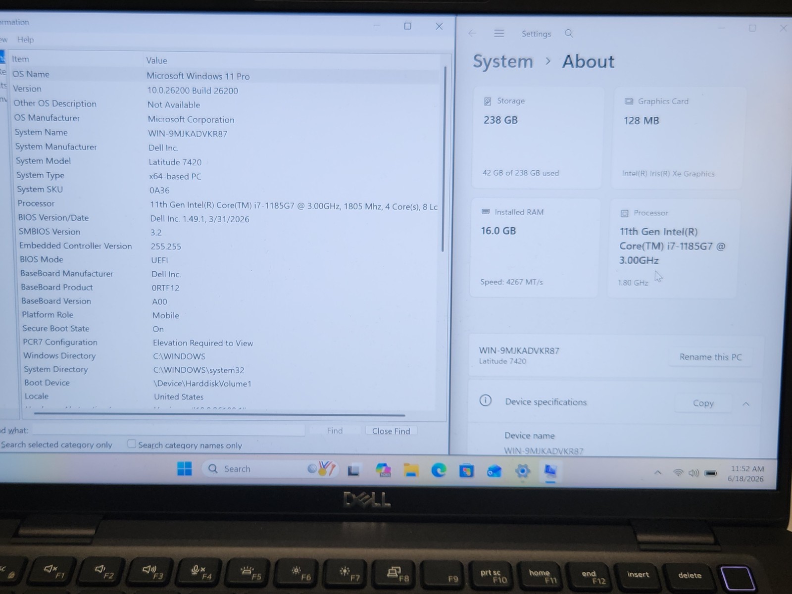 Lot of 2 Dell Latitude 7420 Core i7-1185G7 3.00GHz 16GB RAM 256GB SSD W11P