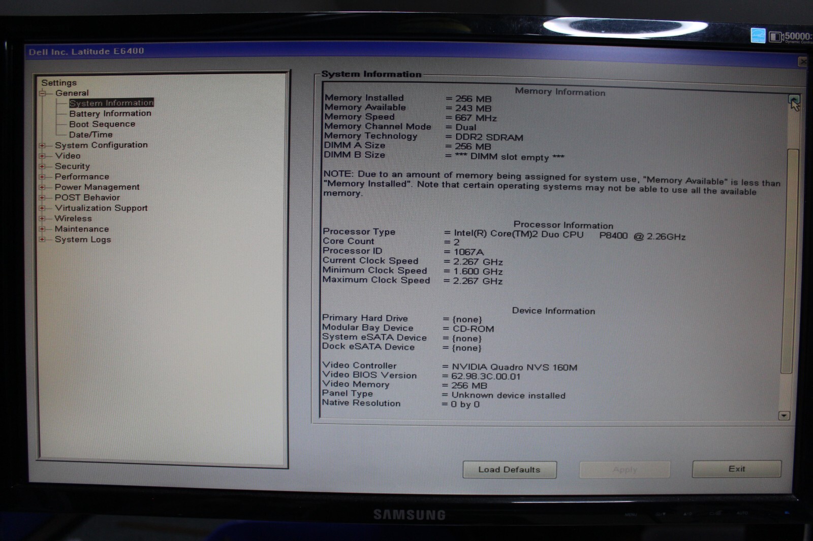 WORKING/Parts only – Dell E6400 Base Unit ONLY – 2.26GHz