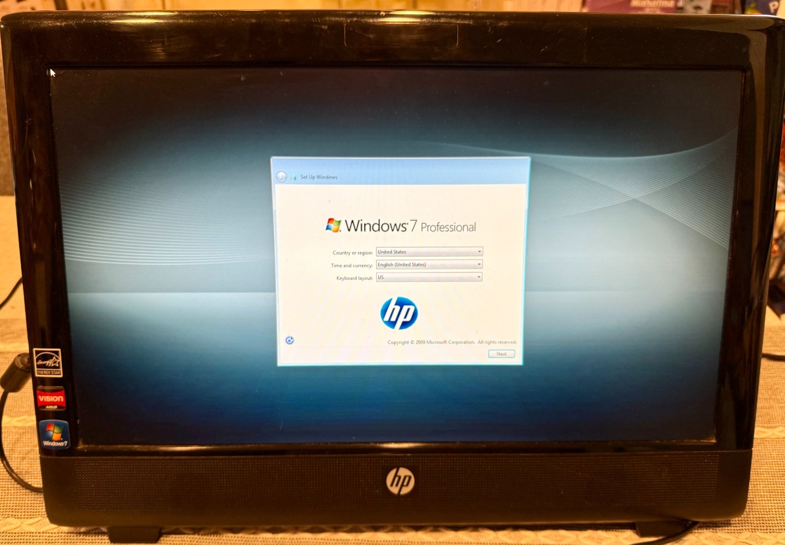 HP 100B All-in-One Windows 7 Pro PC XZ812UT#ABA AMD E-350 2GB DDR3 RAM 250GB HD