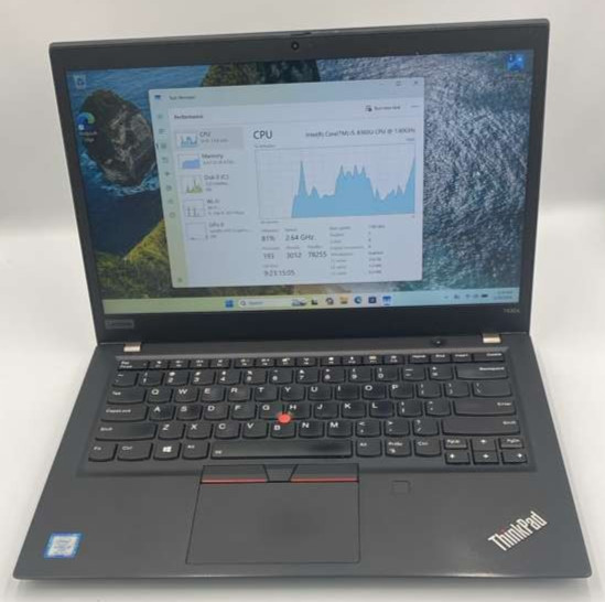 Lenovo ThinkPad T490s 14″ Ci5-8365U 8GB 256GB SSD Win11 charger