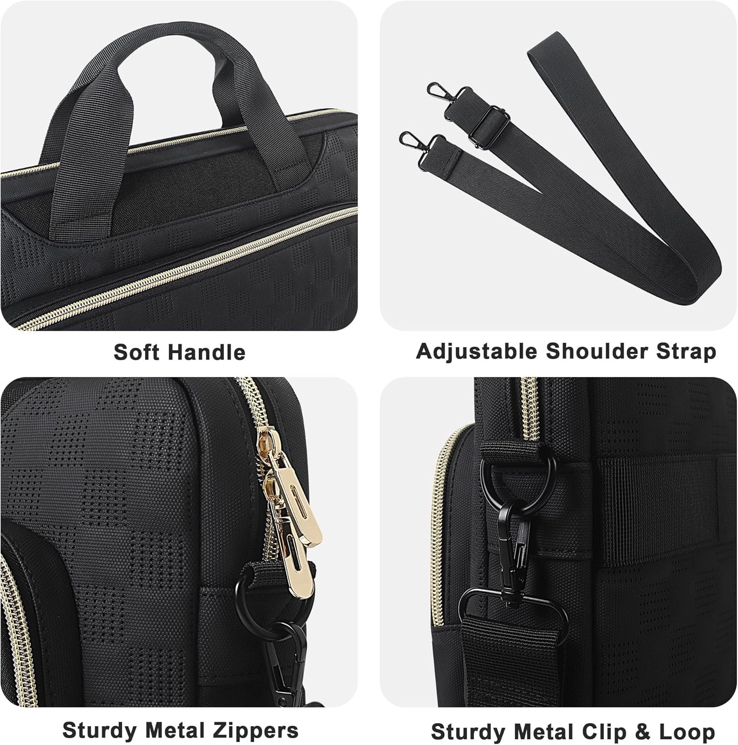 Sleeve for 17-17.3 Inch Laptop, Waterproof Messenger Bag with Multiple Pockets