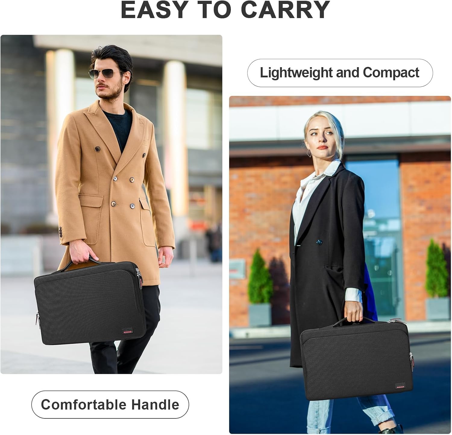 15.6 Inch Laptop Sleeve Case, Protective Carrying Cover for 15-15.6 inch Dell, a