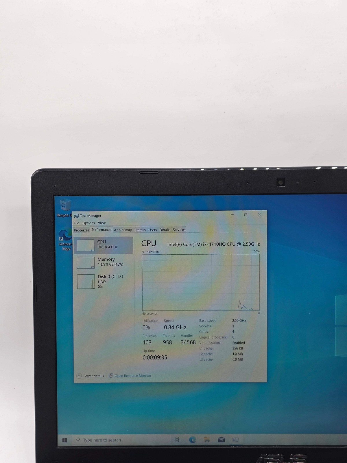 ASUS X550J 15.6″ Core i7-4710HQ 8GB RAM 1TB HDD For Parts Bad Battery