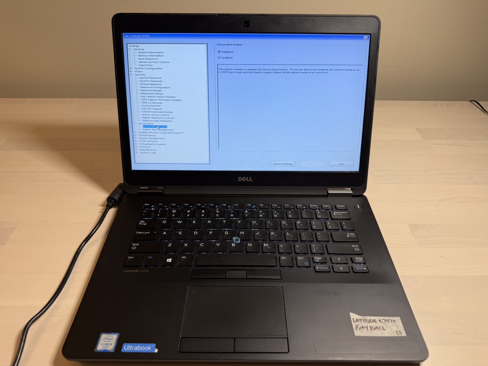 Dell Latitude E7470 Laptop Intel Core i5 6th Gen No HD/OS/AC Adapter