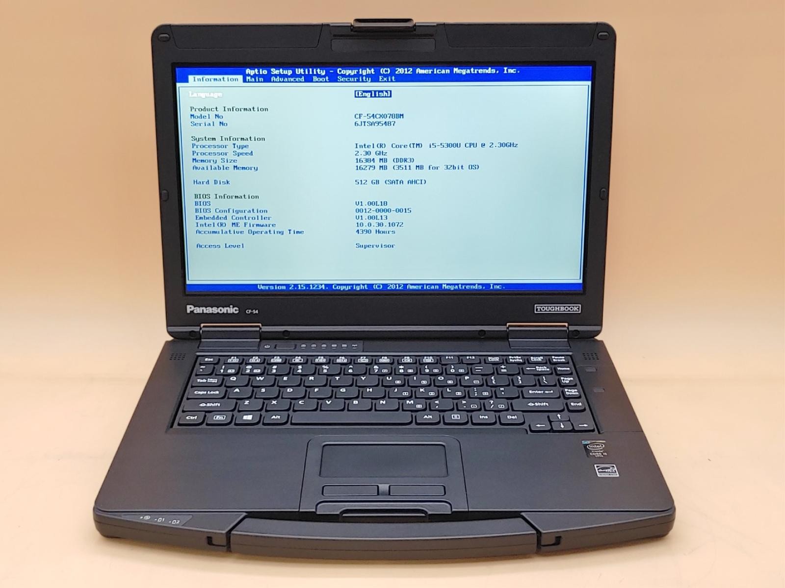 Panasonic Toughbook CF-54 MK1 14″ i5-5300U 16GB 512GB 4G LTE *NO OS/NO AC* (A+)