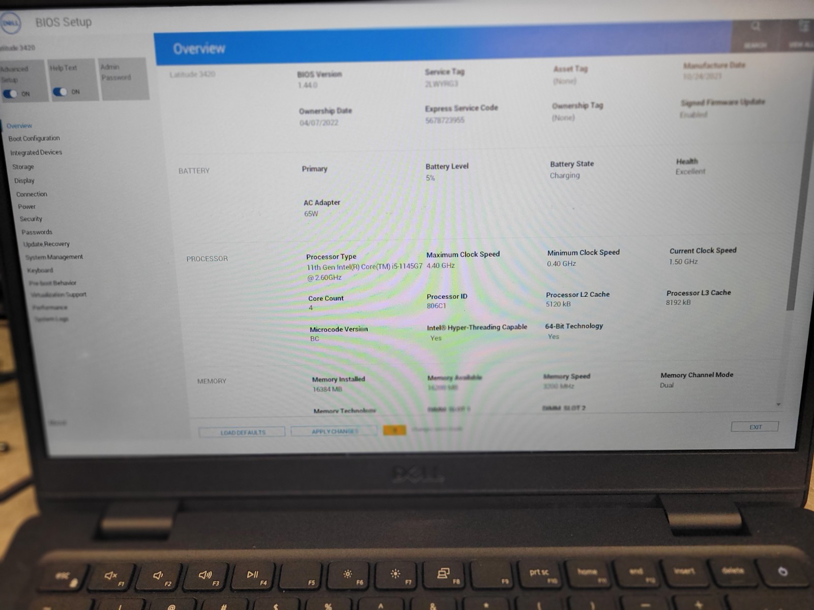 Dell Latitude 3420,i5-1145G7@2.60GHz,8GB Ram,256GB NVMe,No OS