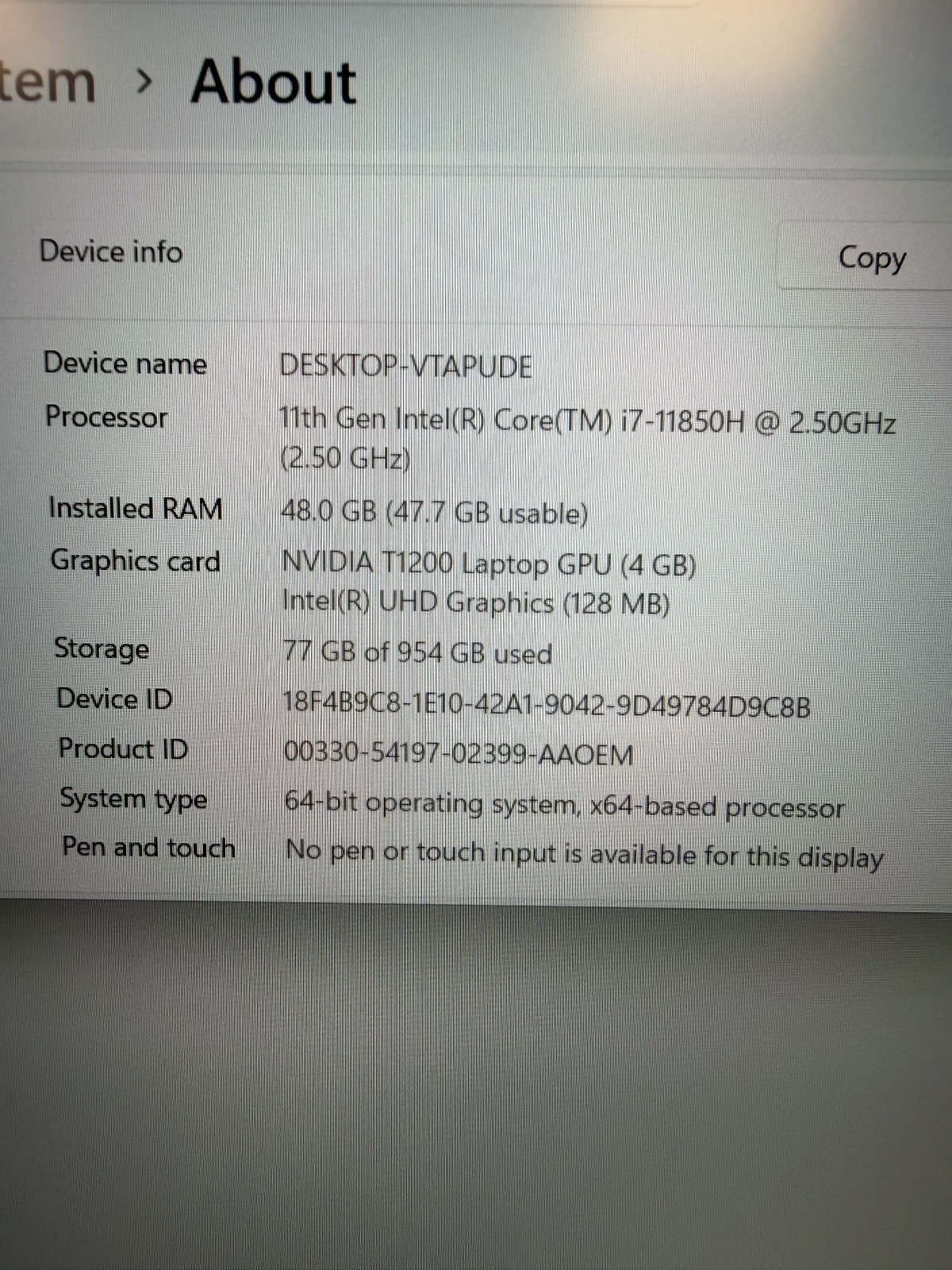 Lenovo ThinkPad P15 Gen 2 15.6″ FHD Intel i7-11850H 48GB 1TB NVIDIA T1200 W11P