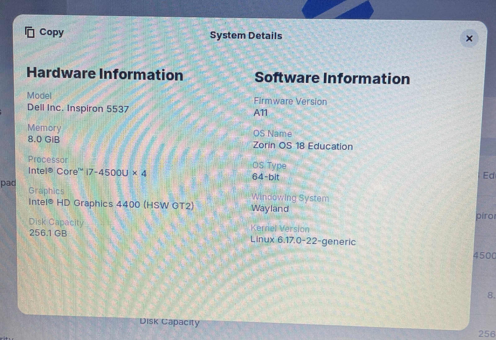 DELL INSPIRON 15-3537 Laptop 15″ *TOUCH* i7 256gb+1tb Linux Zorin 18-extras-18