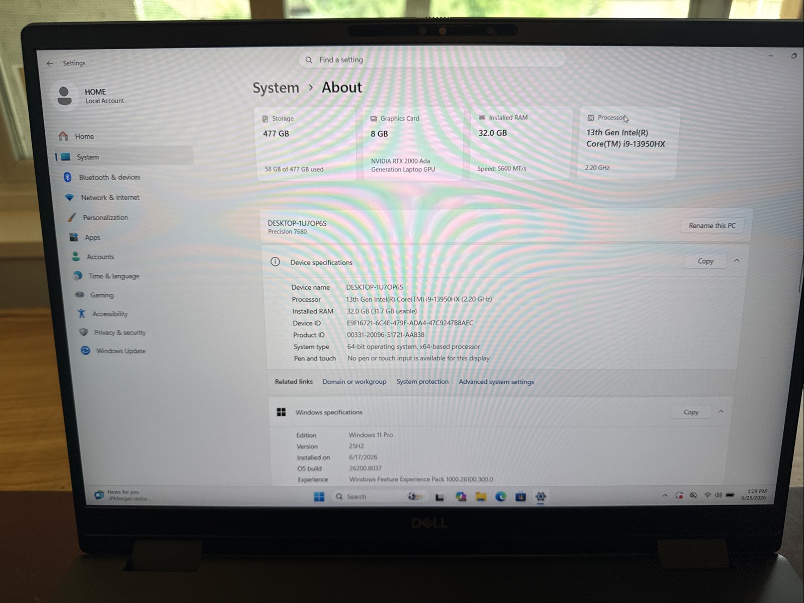 Dell Precision 7680 16in – FHD+ Intel i9-13950HX 32GB RAM 512GB SSD – RTX A2000