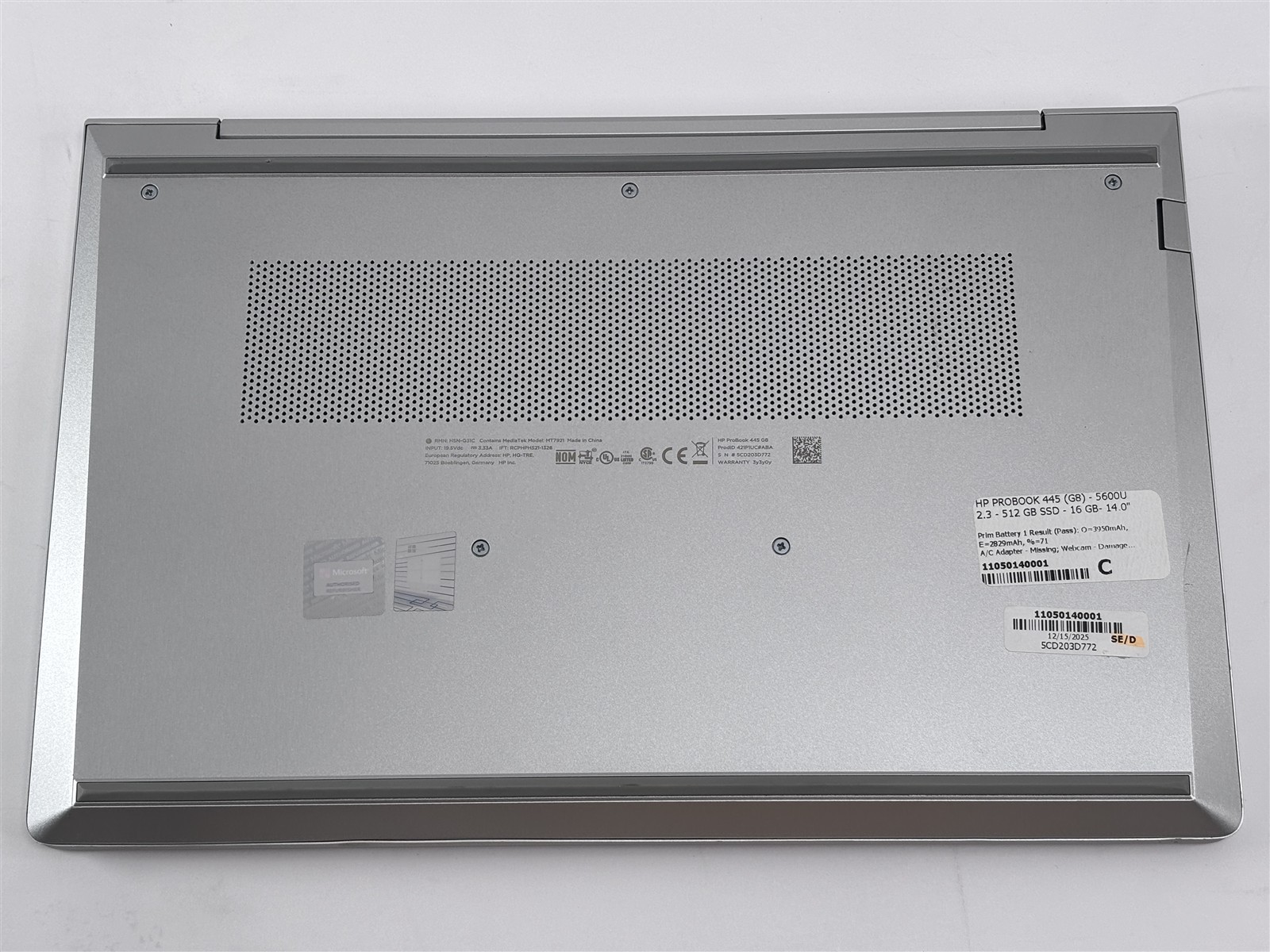 HP ProBook 445 G8 AMD Ryzen 5 5600U 16GB 512GB SSD 14″ Radeon Vega 7 Win11 Home