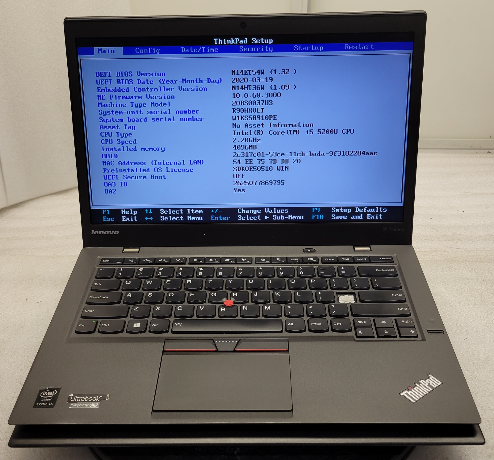 (Lot of 2) Lenovo ThinkPad X1 Carbon 3rd i5-5200U 2.20GHz 4GB DDR3 No OS/SSD/HDD